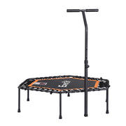 Everfit 51inch Hexagon Fitness Trampoline Rebounder Adjustable Handrail Orange TRAMPO-D-MINI51-HEX-ORBK