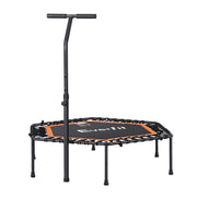 Everfit 51inch Hexagon Fitness Trampoline Rebounder Adjustable Handrail Orange TRAMPO-D-MINI51-HEX-ORBK