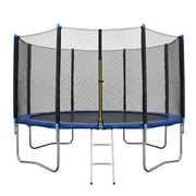 Everfit 12FT Kids Trampoline with Blue Tent Cover Ladder Rebounder Outdoor Toys
