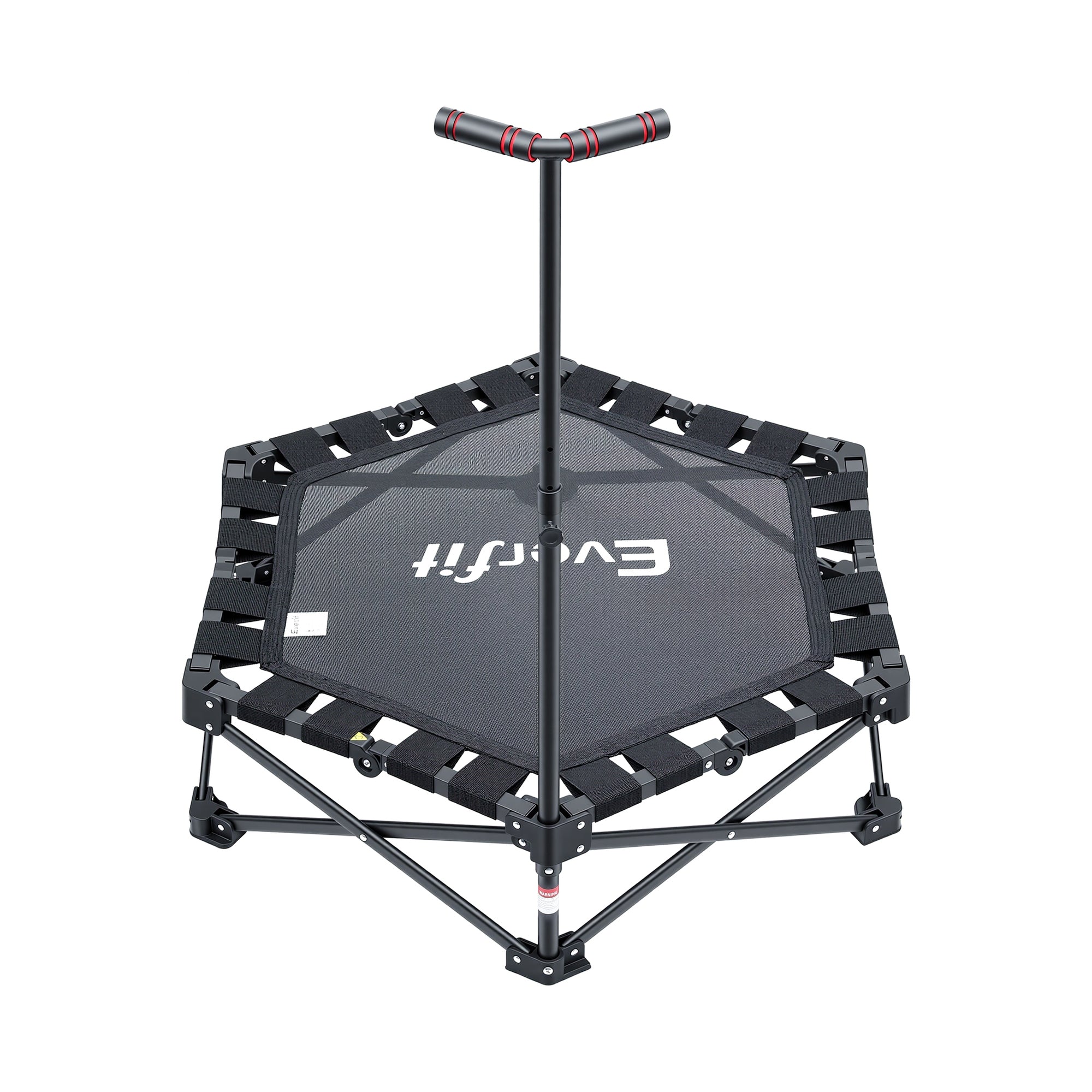 Everfit Fitness Foldable Trampoline Rebounder Adjustable Handle Indoor Exercise Black TRAMPO-TD-FOLD42-BK