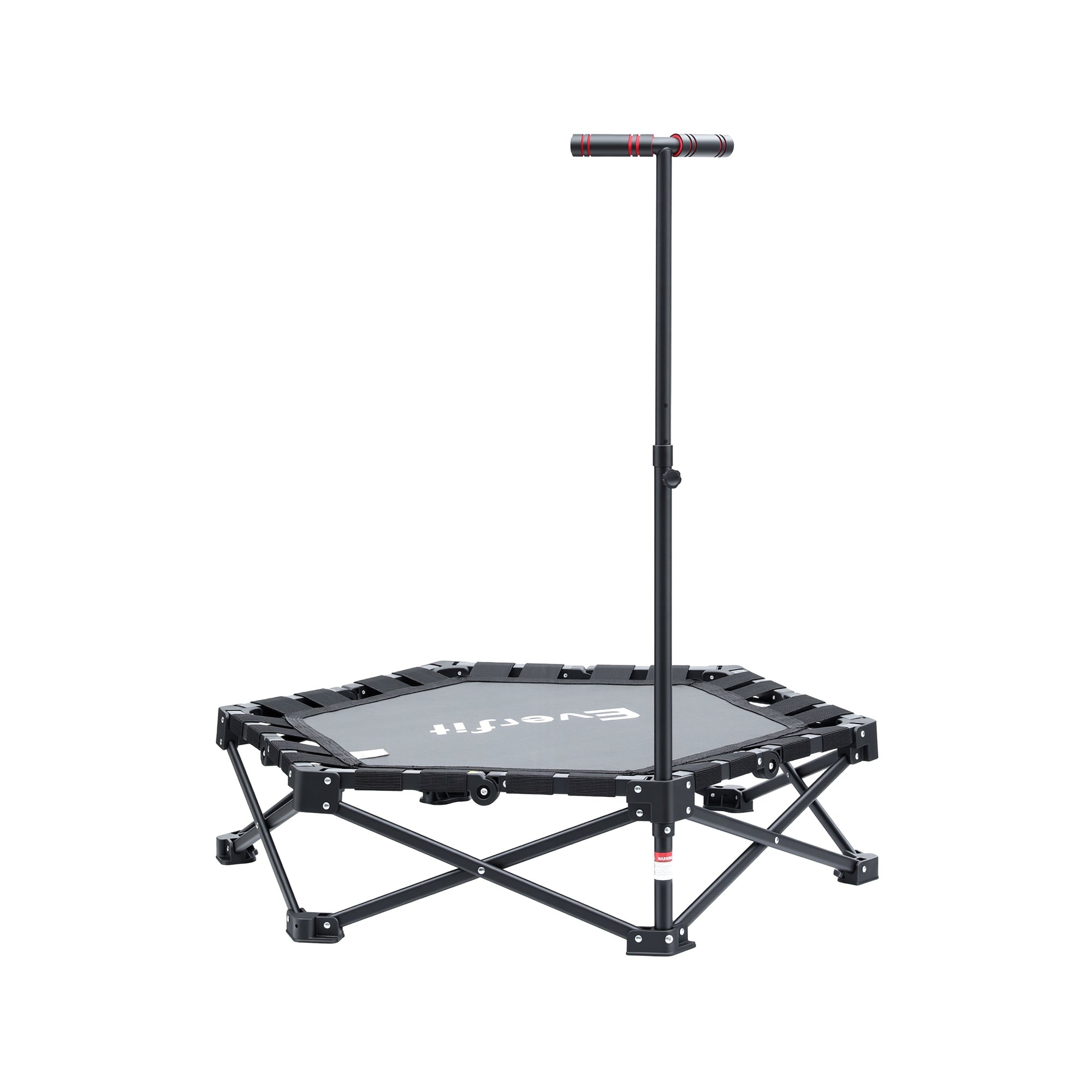 Everfit Fitness Foldable Trampoline Rebounder Adjustable Handle Indoor Exercise Black TRAMPO-TD-FOLD42-BK