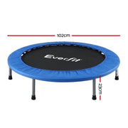 Everfit 40-Inch Fitness Trampoline Rebounder Mini Round Trampoline Home Workouts TRAMPO-TD-MINI40-R-BL