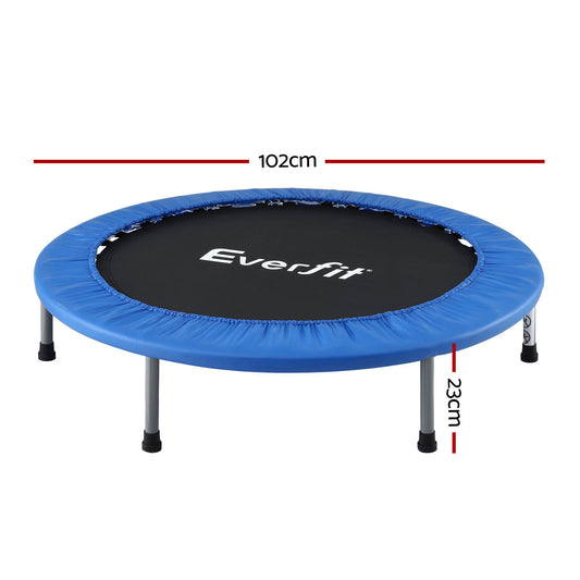 Everfit 40-Inch Fitness Trampoline Rebounder Mini Round Trampoline Home Workouts TRAMPO-TD-MINI40-R-BL