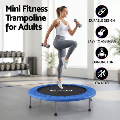 Everfit 40-Inch Fitness Trampoline Rebounder Mini Round Trampoline Home Workouts TRAMPO-TD-MINI40-R-BL