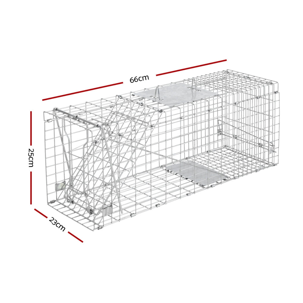 Gardeon 2x Animal Trap Cage Possum 66x23cm TRAP-CAGE-6623X2