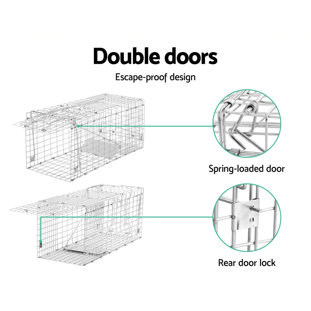 Gardeon 2x Animal Trap Cage Possum 66x23cm TRAP-CAGE-6623X2
