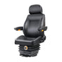 Giantz Tractor Seat Forklift Excavator Truck Universal Backrest Chair PU Leather TS-ADJUST12-BK-AB