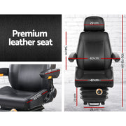 Giantz Tractor Seat Forklift Excavator Truck Universal Backrest Chair PU Leather TS-ADJUST12-BK-AB
