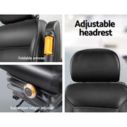 Giantz Tractor Seat Forklift Excavator Truck Universal Backrest Chair PU Leather TS-ADJUST12-BK-AB