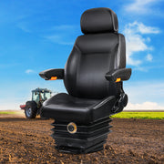 Giantz Tractor Seat Forklift Excavator Truck Universal Backrest Chair PU Leather TS-ADJUST12-BK-AB