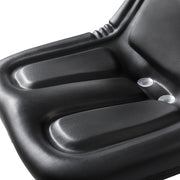 Giantz Tractor Seat Forklift Excavator Universal Backrest Truck Chair PU Leather TS-BACK15F-BK