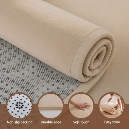 Artiss Tatami Mat Floor Mattress 3cm Thick Futon Mattresses Mellow Mat Rugs Living Room Beige TTM-MAT-200X200-BG