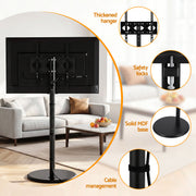 Artiss 32-55 Inch Mobile TV Stand with Wheels Height & Tilt Adjustable Floor Mount TV-MOUN-1250-BK
