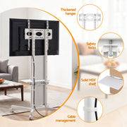 Artiss Mobile TV Floor Stand for 32-65" Mount Bracket Universal Adjustable Height with Wheels TV-MOUN-2007-WH