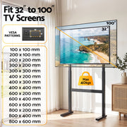 Artiss Universal Floor TV Stand for 32-100 Inch Screens Heavy Duty 40kg Capacity