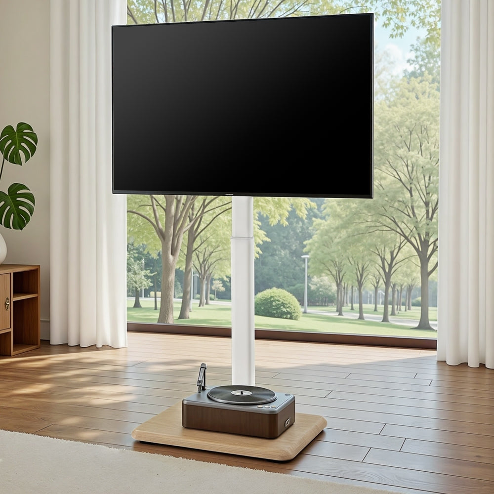 Artiss TV Stand 24-55" Swivel Height Adjustable Floor Mount for TVs TV-MOUN-4004-WH