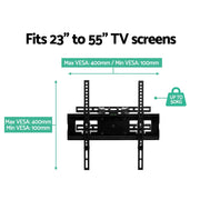Artiss TV Wall Mount Bracket for 23"-55" LED LCD Full Motion Dual Strong Arms TV-MOUN-B-DOUB-24ST