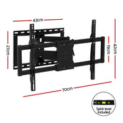 Artiss TV Wall Mount Bracket for 37" - 85" TVs Swivel Tilt Extendable Full Motion TV-MOUN-B-DOUB-90