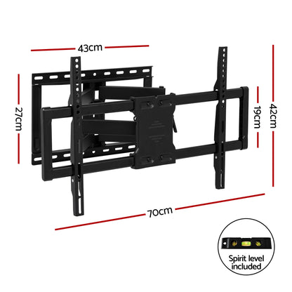 Artiss TV Wall Mount Bracket for 37" - 85" TVs Swivel Tilt Extendable Full Motion TV-MOUN-B-DOUB-90