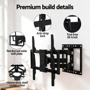 Artiss TV Wall Mount Bracket for 37" - 85" TVs Swivel Tilt Extendable Full Motion TV-MOUN-B-DOUB-90