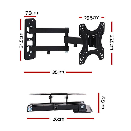 Artiss TV Wall Mount Bracket for 17"-42" LED LCD TVs Full Motion Strong Arms TV-MOUN-B-SINGLE-927ST