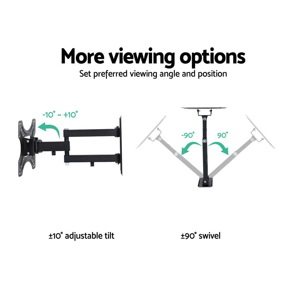 Artiss TV Wall Mount Bracket for 17"-42" LED LCD TVs Full Motion Strong Arms TV-MOUN-B-SINGLE-927ST