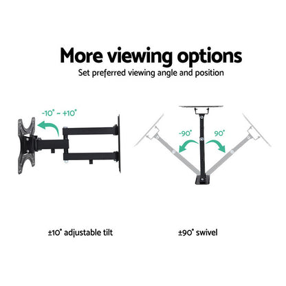 Artiss TV Wall Mount Bracket for 17"-42" LED LCD TVs Full Motion Strong Arms TV-MOUN-B-SINGLE-927ST