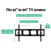 Artiss TV Wall Mount Bracket for 42"-90" LED LCD TVs Tilt Slim Flat Low Profile TV-MOUN-B-WALL-200BT