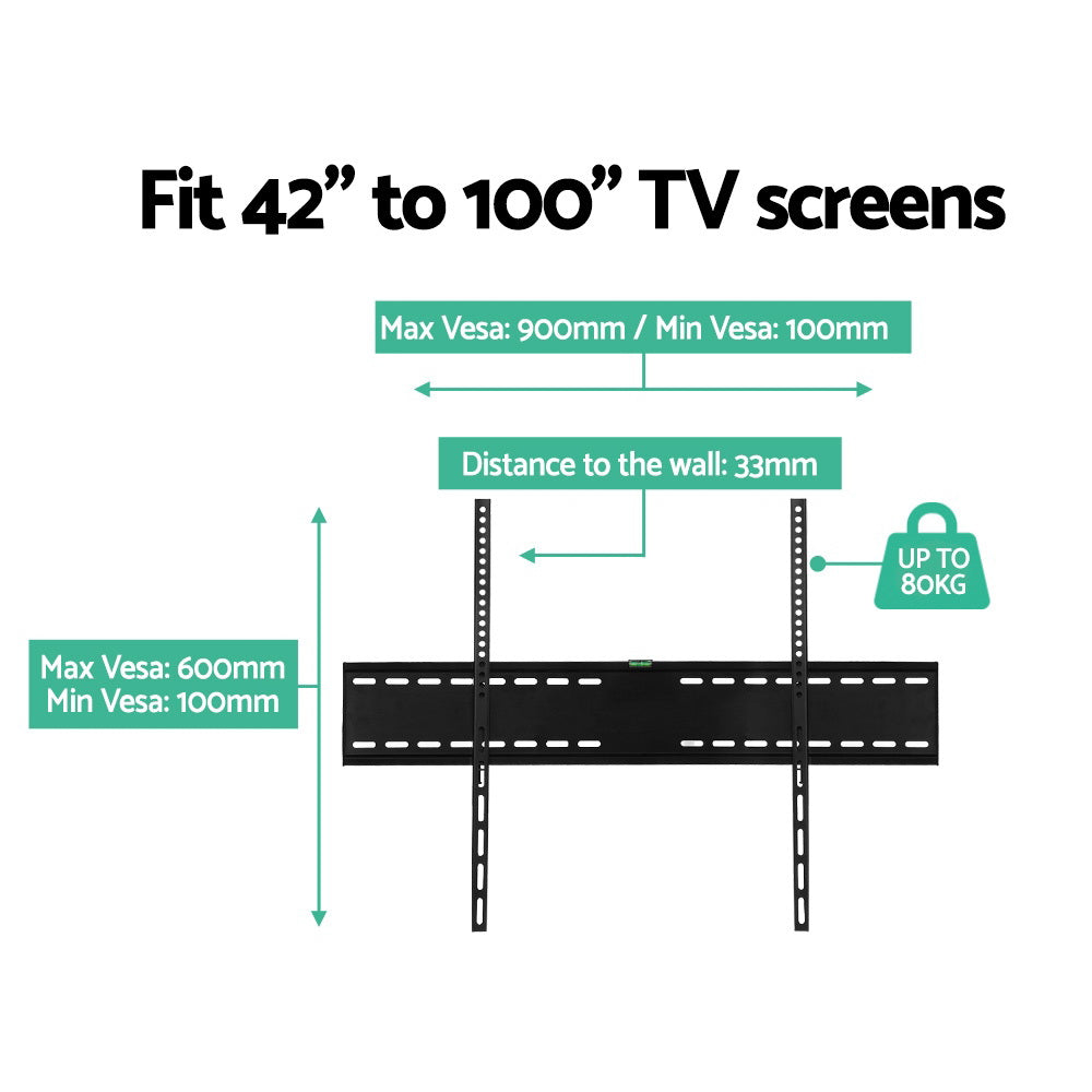 Artiss TV Wall Mount Bracket for 42"-100" TVs TV-MOUN-B-WALL-300A