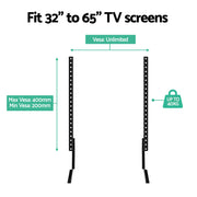 Artiss TV Stand Mount Bracket for 32"-65" Universal Pedestal Tabletop Desktop TV-MOUN-B02-BK