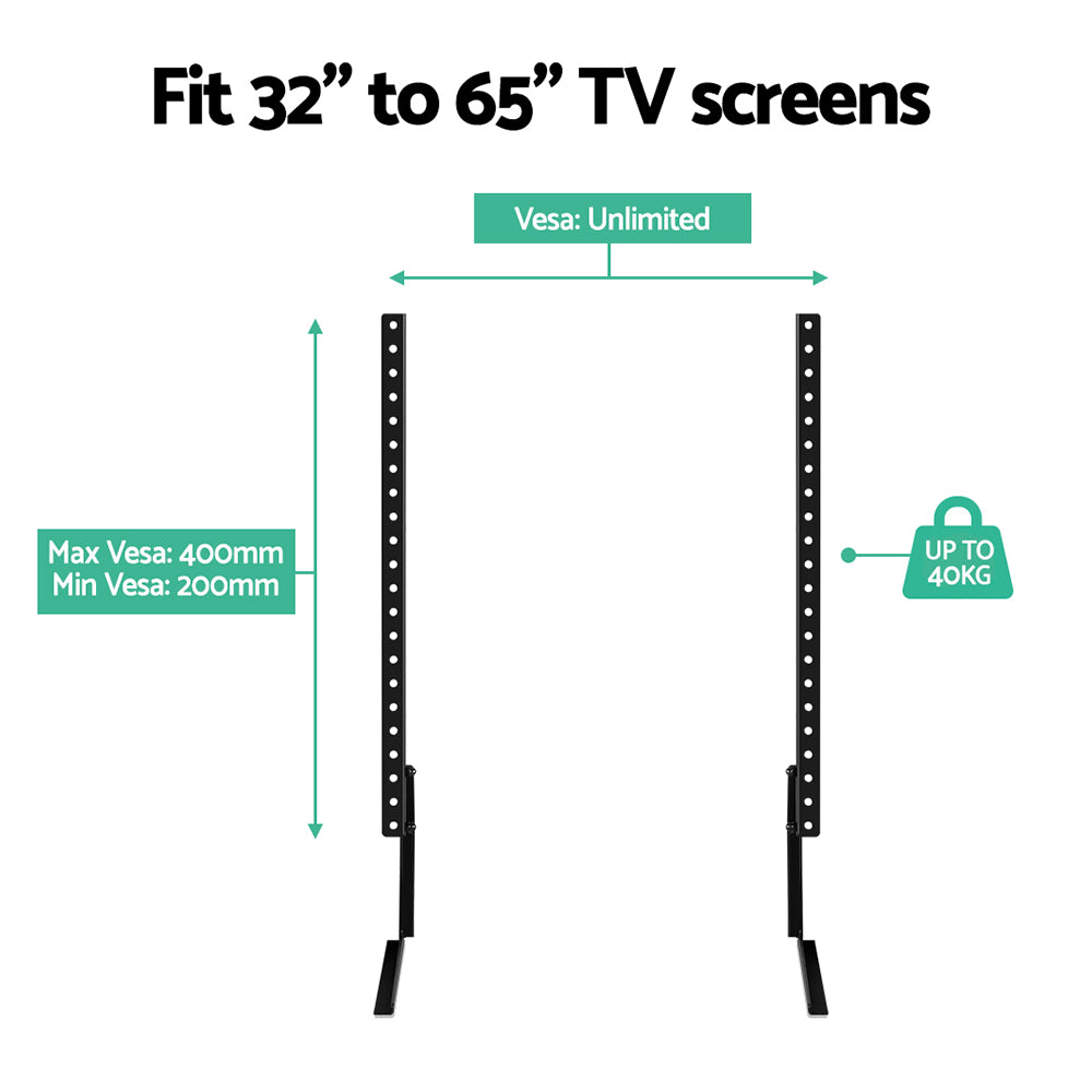 Artiss TV Stand Mount Bracket for 32"-65" Universal Pedestal Tabletop Desktop TV-MOUN-B02-BK