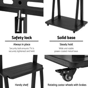 Artiss Mobile TV Stand for 32"-75" TVs TV-MOUN-C-C75-BK
