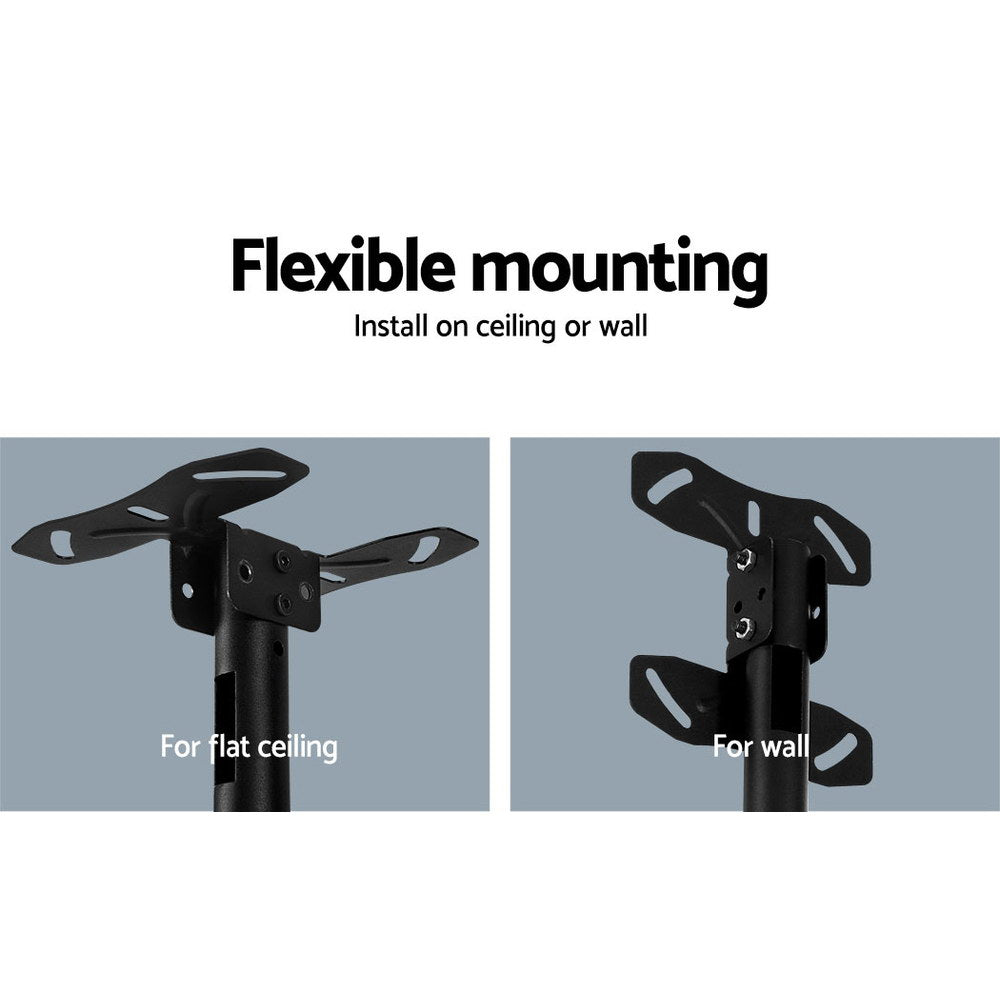 Artiss TV Wall Mount Bracket for 32"-75" LED LCD TVs Full Motion Ceiling Mounted TV-MOUN-CEIL-6040-BK