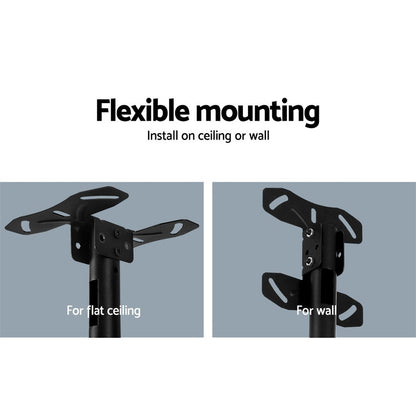 Artiss TV Wall Mount Bracket for 32"-75" LED LCD TVs Full Motion Ceiling Mounted TV-MOUN-CEIL-6040-BK