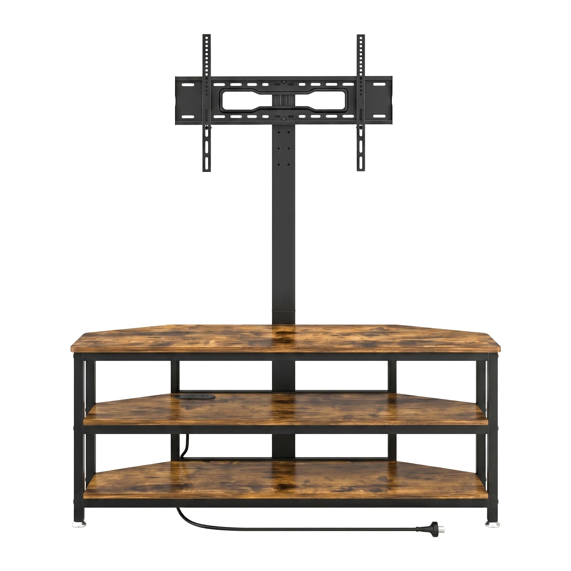 Artiss Corner TV Stand 32-70" w/ Mount LED Lights & Power Outlet Space Saving TV-MOUN-LED-3T-WAL