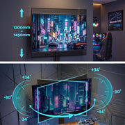 Artiss Corner TV Stand 32-70" w/ Mount LED Lights & Power Outlet Space Saving TV-MOUN-LED-3T-WAL