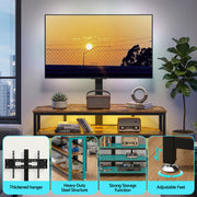 Artiss Corner TV Stand 32-70" w/ Mount LED Lights & Power Outlet Space Saving TV-MOUN-LED-3T-WAL