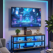 Artiss Corner TV Stand 32-70" w/ Mount LED Lights & Power Outlet Space Saving TV-MOUN-LED-3T-WAL