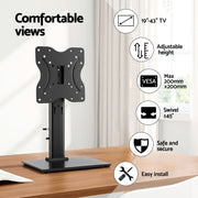 Artiss TV Stand Bracket for 19 - 43 inch TVs Table Top Desktop Universal Swivel TV-MOUN-S04-BK