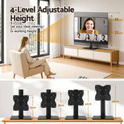Artiss TV Stand Bracket for 19 - 43 inch TVs Table Top Desktop Universal Swivel TV-MOUN-S04-BK