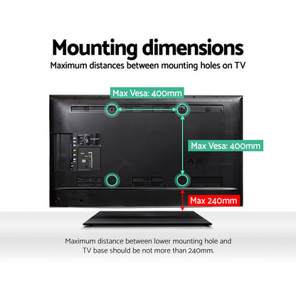 Artiss TV Stand Mount Bracket for 32"-55" LED LCD Swivel Tabletop Desktop Plasma TV-MOUN-S08-2-BK