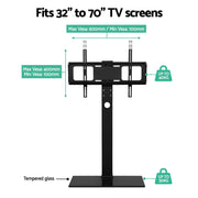 Artiss TV Stand Mount Bracket for 32"-70" LED LCD Glass Storage Floor Shelf TV-MOUN-S08-BK