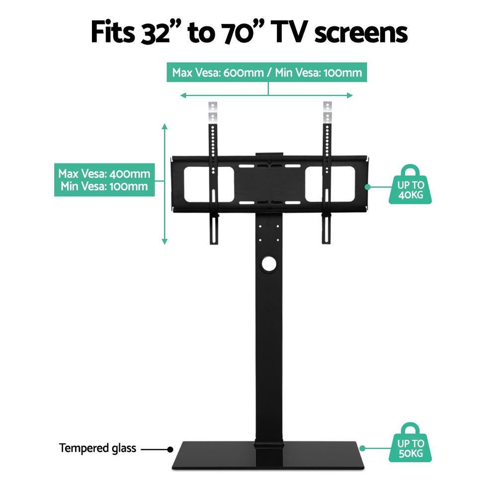 Artiss TV Stand Mount Bracket for 32"-70" LED LCD Glass Storage Floor Shelf TV-MOUN-S08-BK