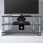Artiss TV Stand 3 Tiers Storage Shelf Rack Tempered Glass Entertainment Unit TV-MOUN-TAB-008-BK