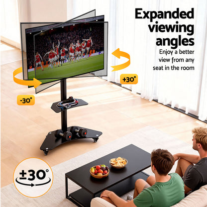 Artiss 40-100" TV Stand Mount Bracket Universal Adjustable Height with Wheels TV-MOUN-W04-100-BK