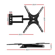 Artiss TV Wall Mount Bracket for 24"-50" LED LCD TVs Full Motion Strong Arms TV-MOUN-WALL-117-BK