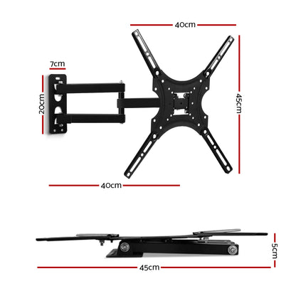 Artiss TV Wall Mount Bracket for 24"-50" LED LCD TVs Full Motion Strong Arms TV-MOUN-WALL-117-BK