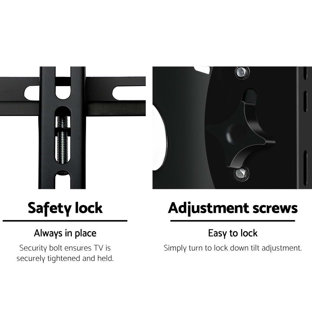 Artiss TV Wall Mount Bracket for 32"-70" LED LCD TVs Tilt Slim Flat Low Profile TV-MOUN-WALL-260-BK