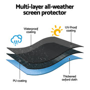 Artiss 40-43 Inch TV Cover Waterproof Outdoor Patio Flat Television Protector TVC-43-BK