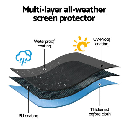 Artiss 55-58 Inch TV Cover Waterproof Outdoor Patio Flat Television Protector TVC-58-BK